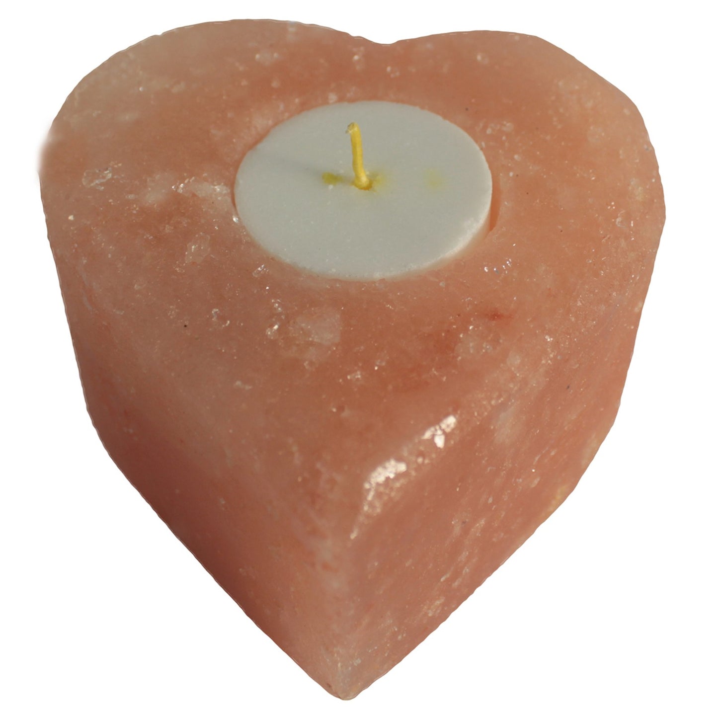 Heart Shaped Himalayan Pink Salt Candle Holder - UK Free Delivery