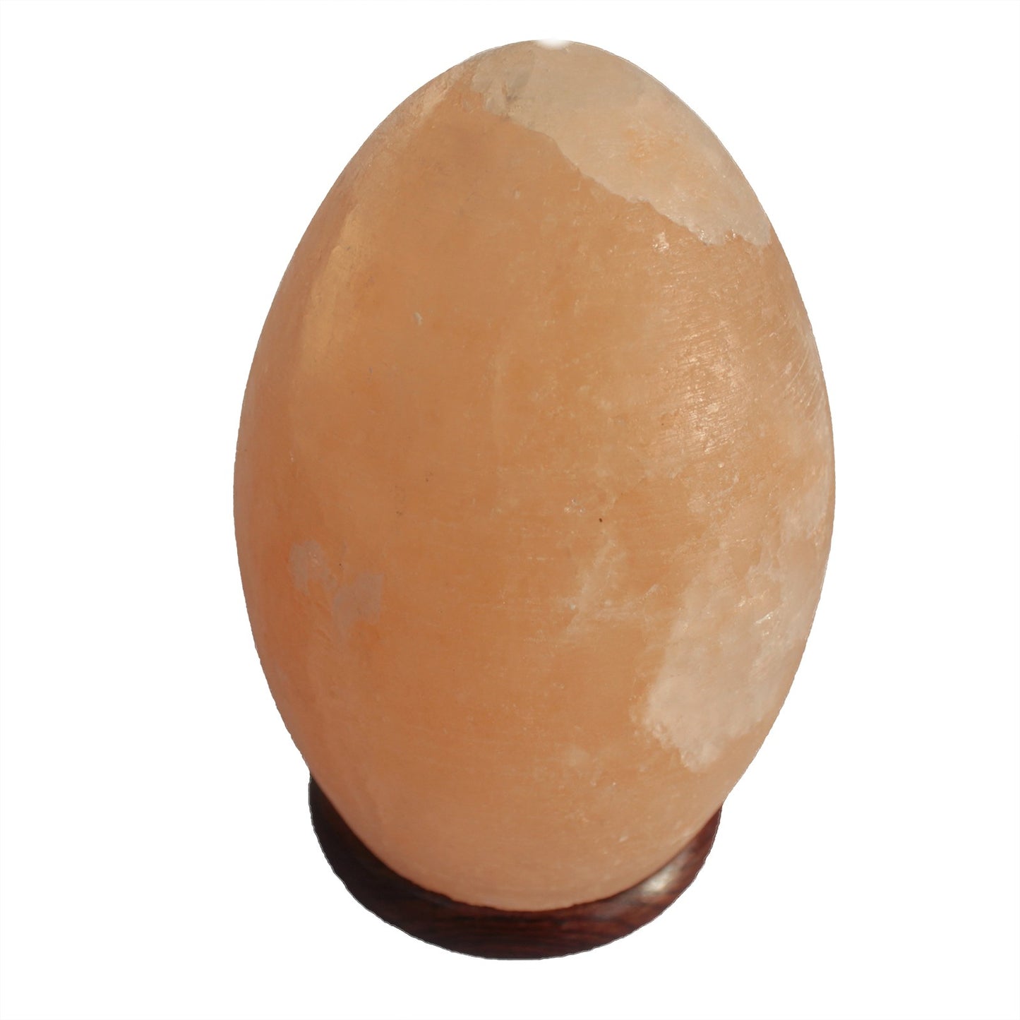 Himalayan Egg Shaped Salt Lamp with Wood Base - UK Free Delivery