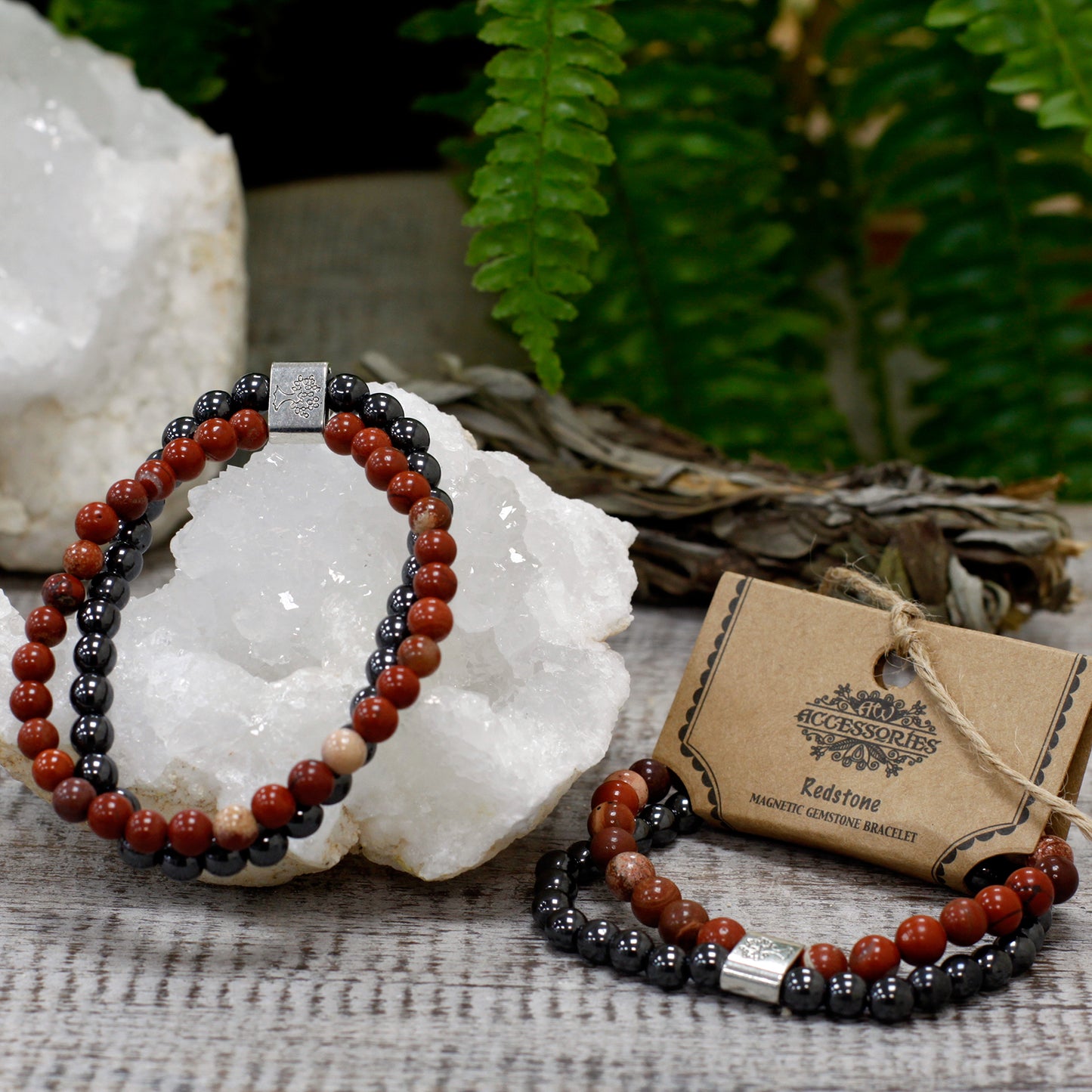 Red Stone Magnetic Gemstone Bracelet
