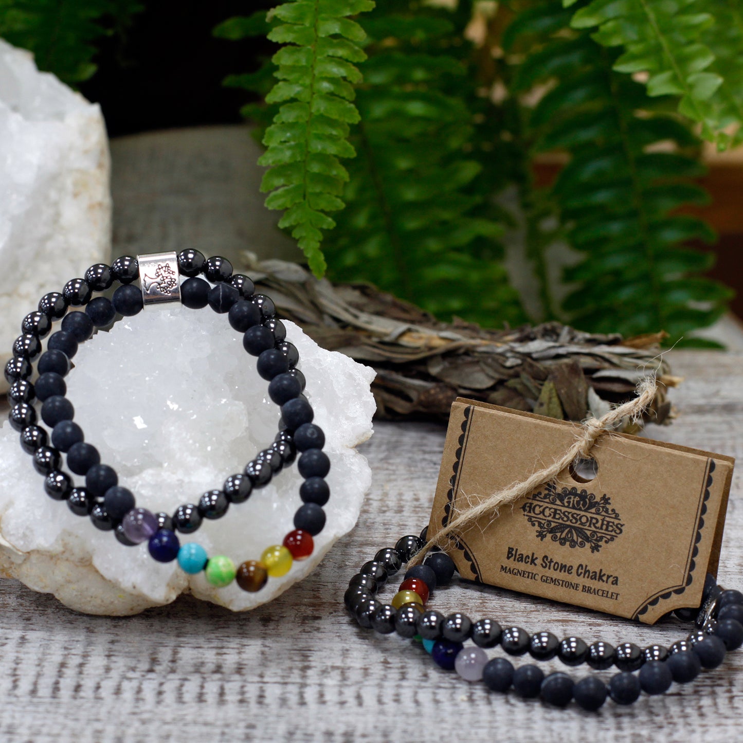 Black Stone Chakra Magnetic Gemstone Bracelet