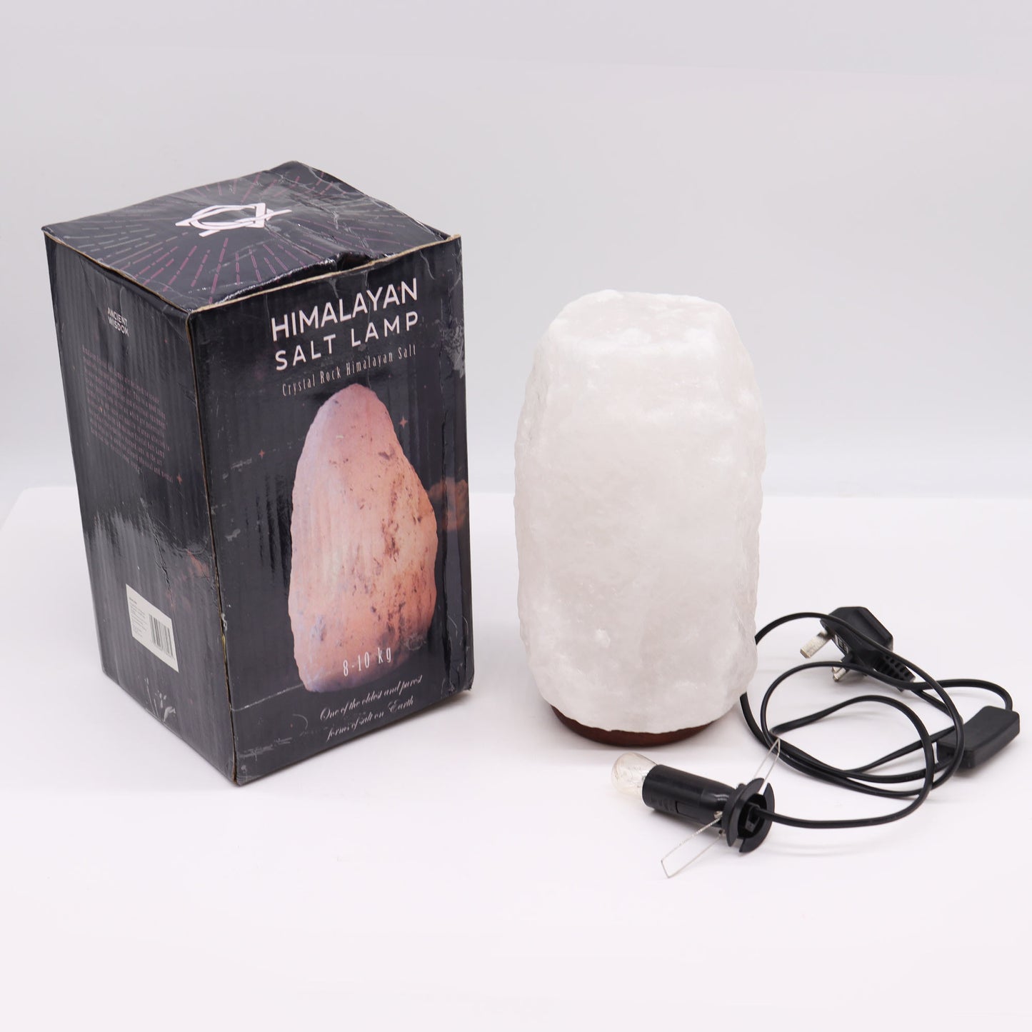 Crystal Rock White Himalayan Salt Lamp - UK Free Delivery Nova Mart