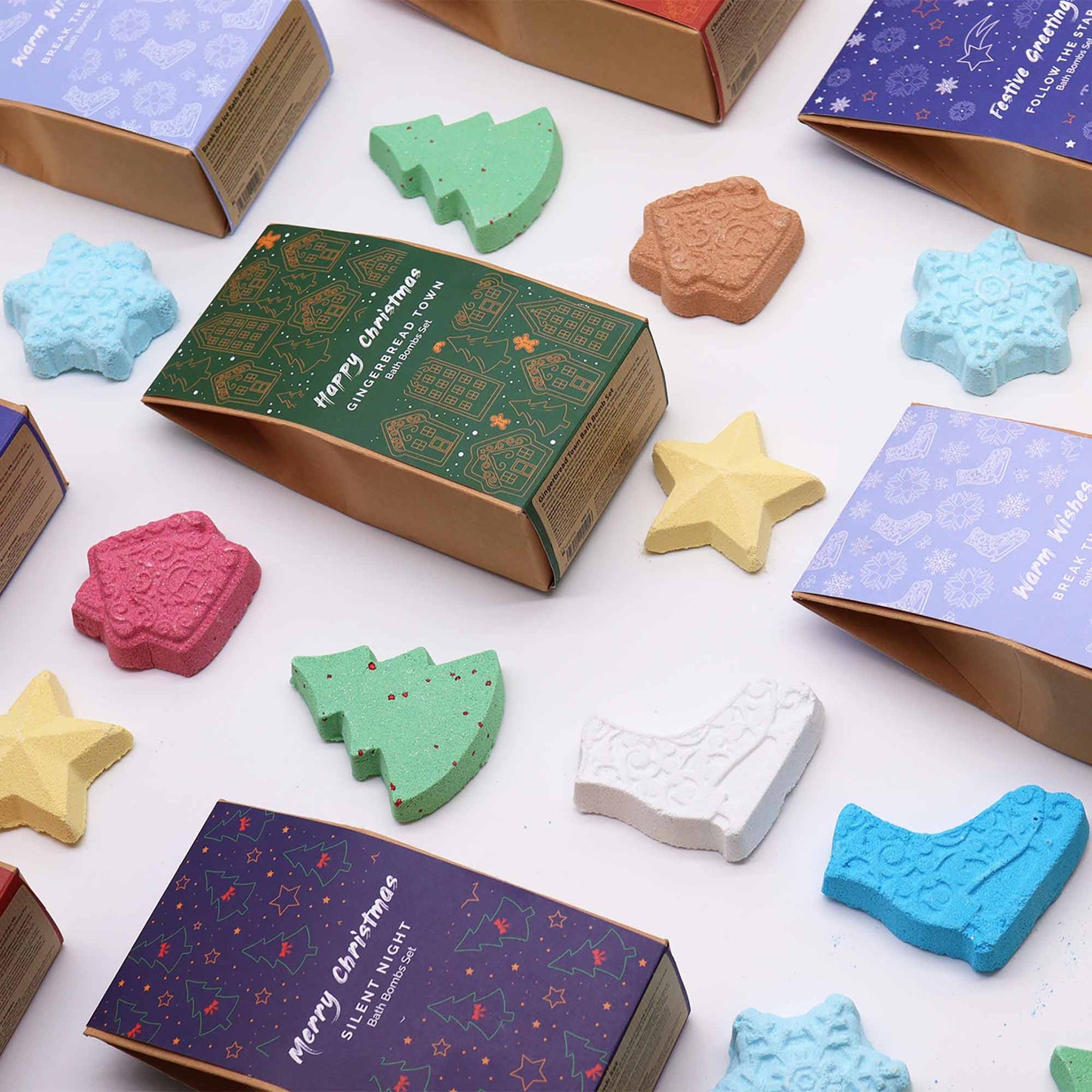 Peperkoek Kerst Feestelijke Badbruisballen Cadeauset - Nova Mart