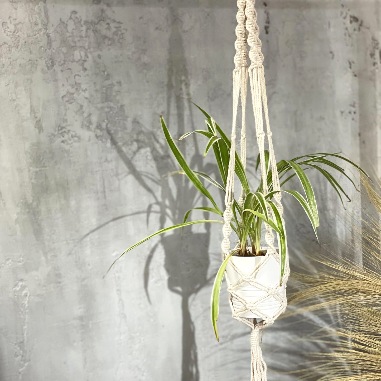 Large Extra Long Macrame Pot Holder for Plants - Boho Home Decor