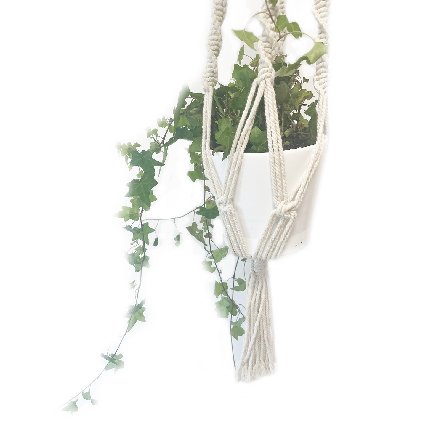 Large Extra Long Macrame Pot Holder for Plants - Boho Home Decor