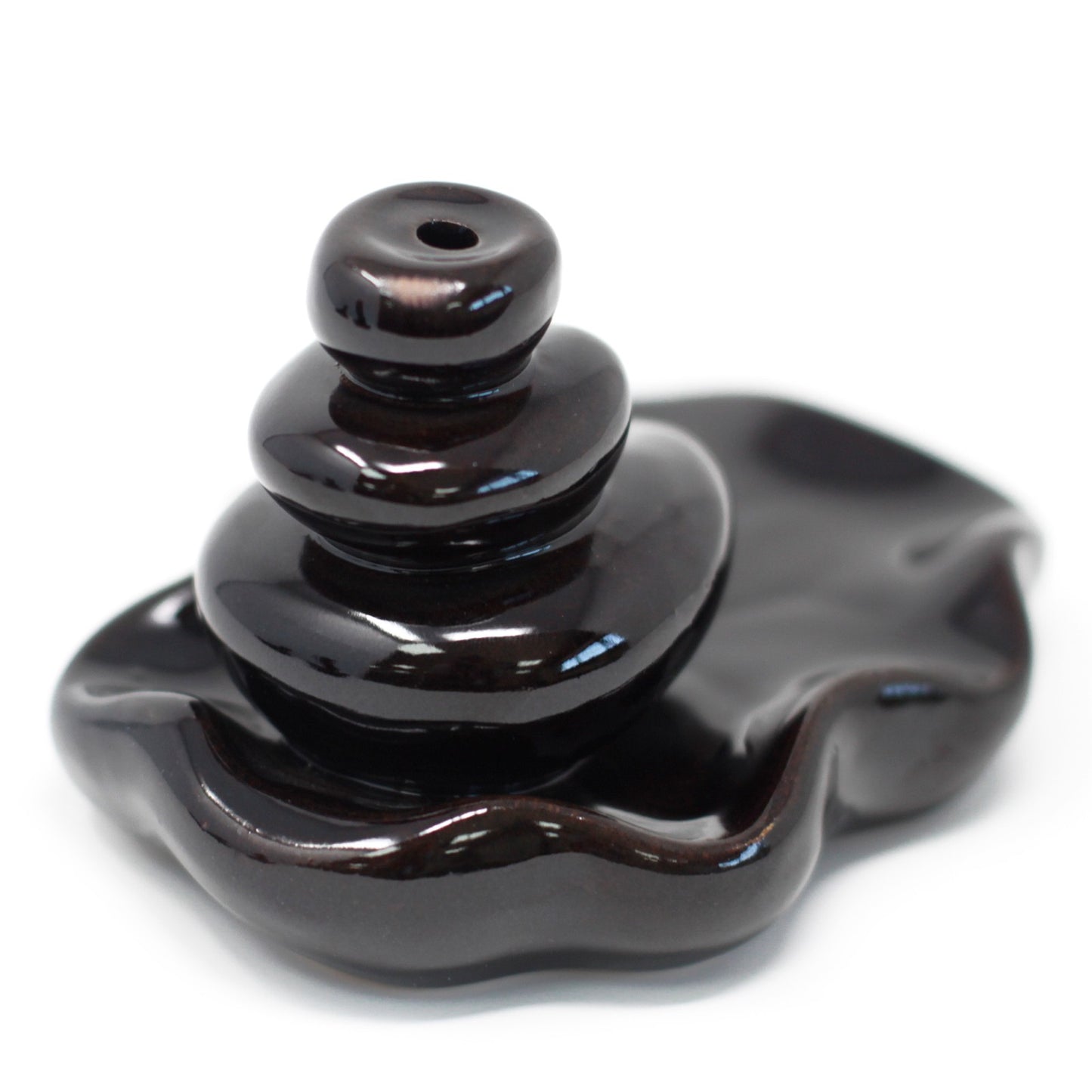 Large Pebbles Into Pool Backflow Incense Burner