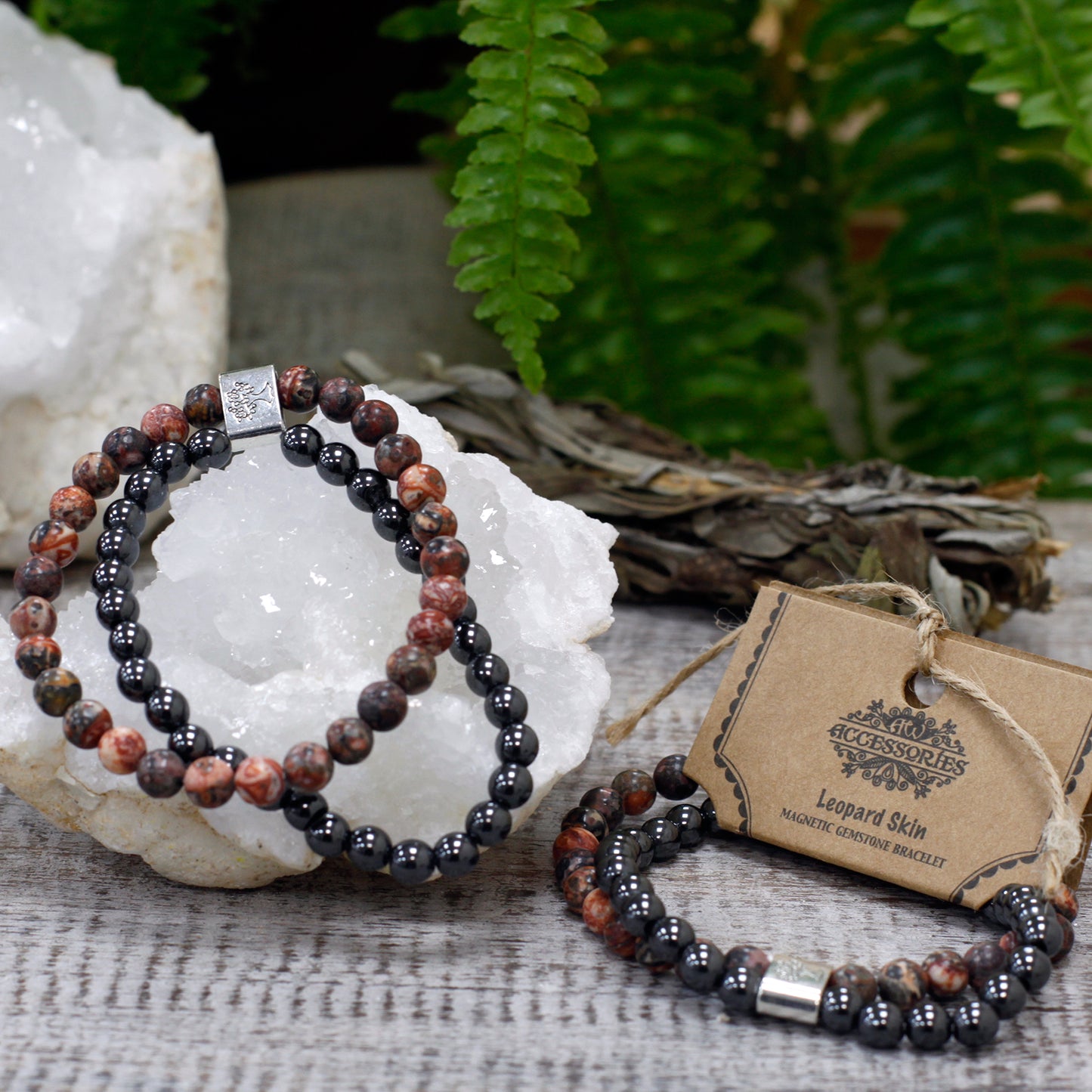 Leopard Skin Magnetic Gemstone Bracelet