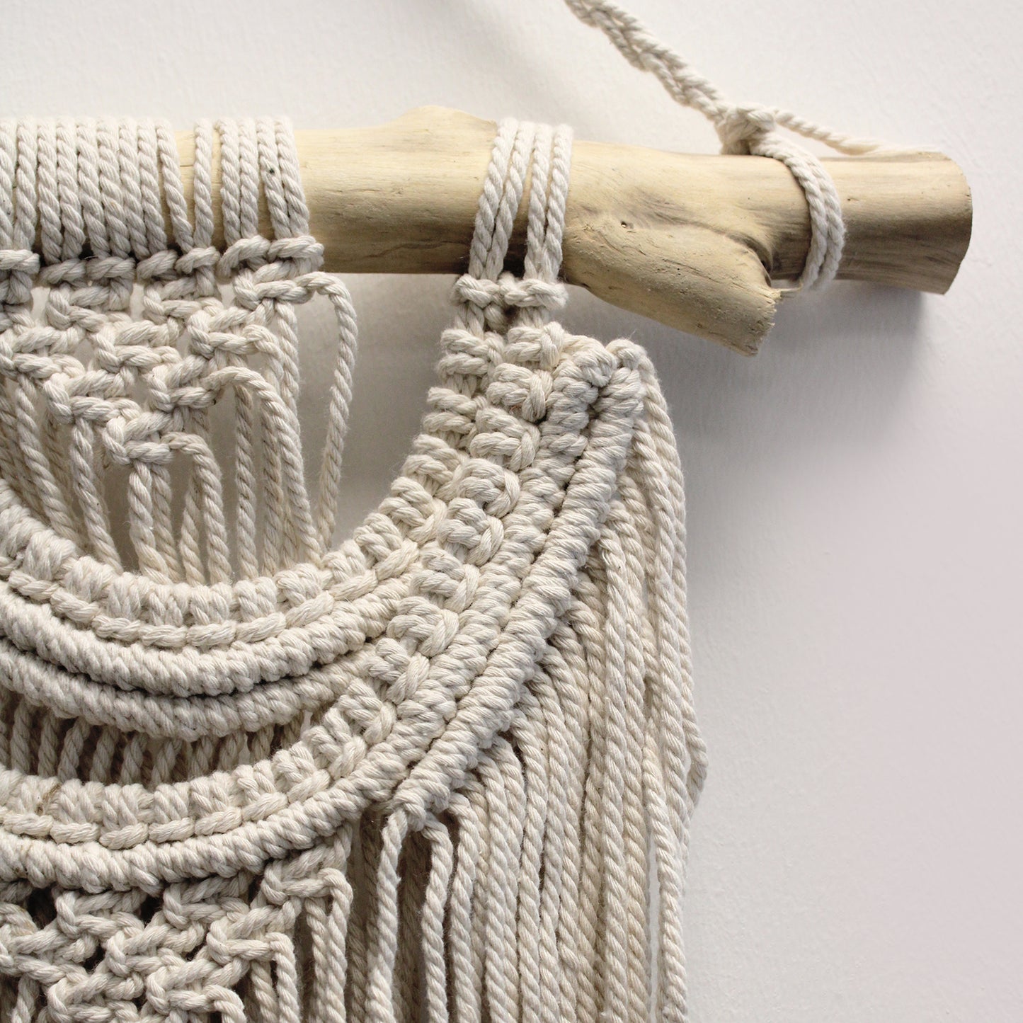 Macrame Wall Hanging - Two Waves, Handmade Boho Wall Decor