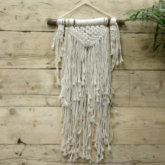 Natural Abundance Macrame Wall Hanging - Boho Chic Home Decor