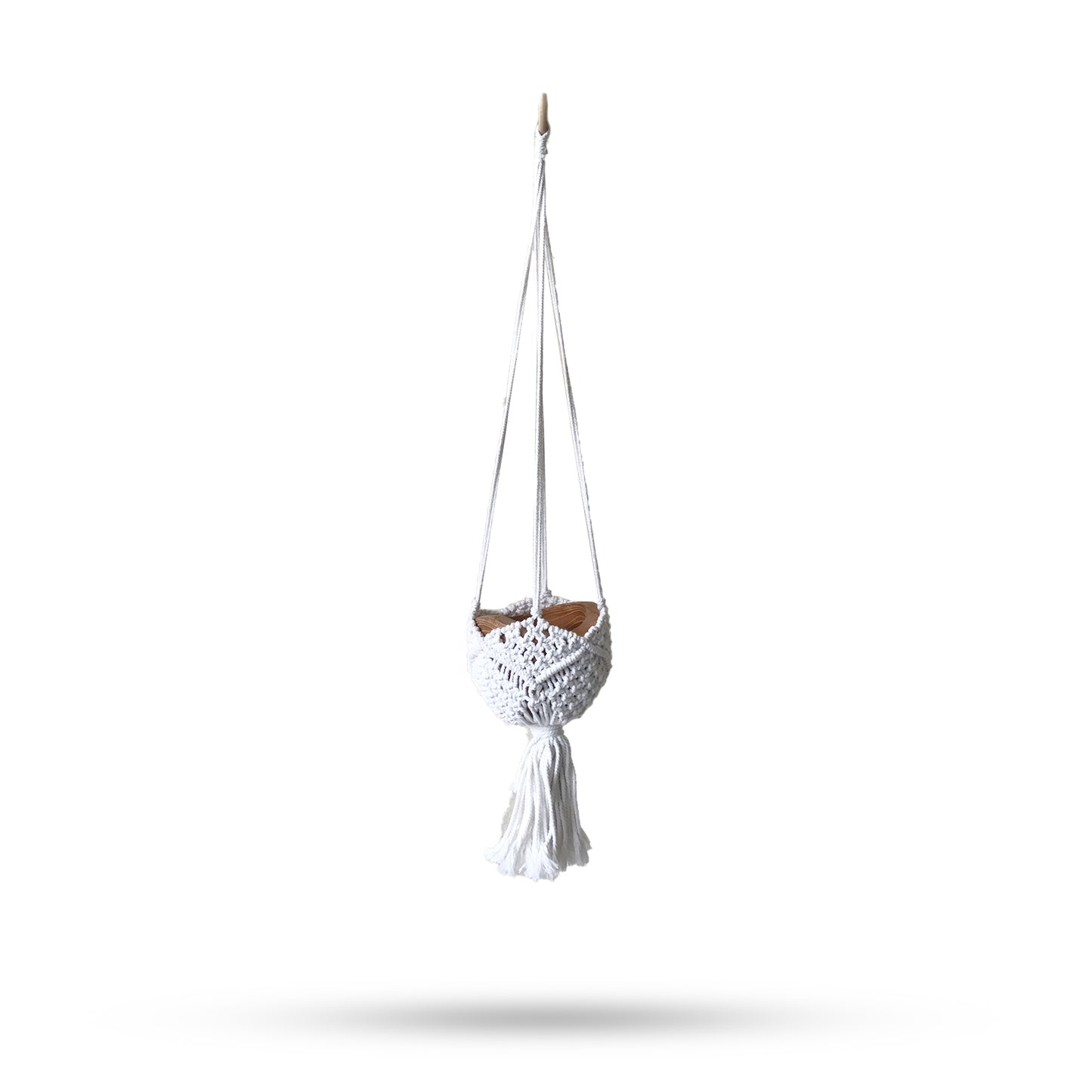 Natural Macrame Decorative Pot Holder – Boho Hanging Planter