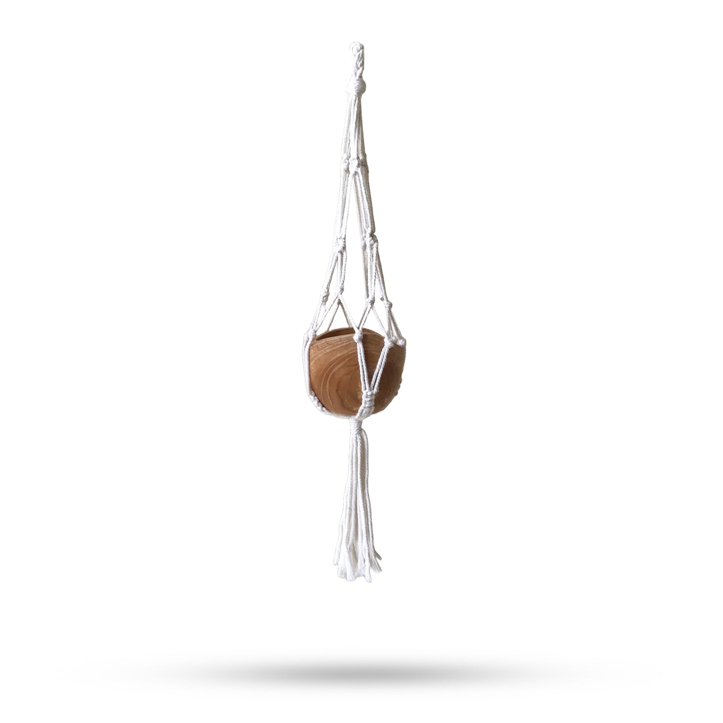 Natural Macrame Pot Holder – Classic Large Hanging Planter