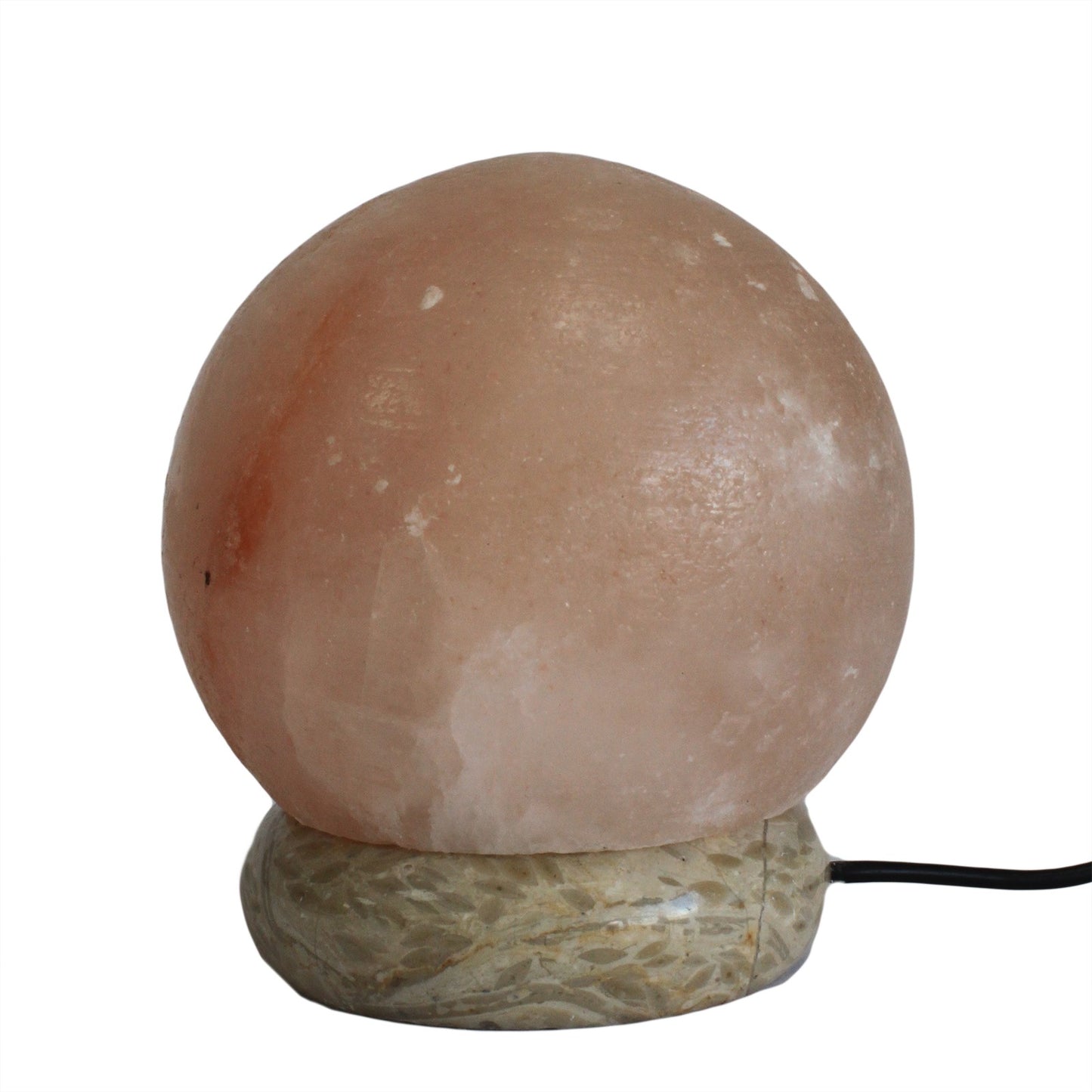 Natural USB Sphere Ball Salt Lamp, 8cm Single - UK Free Delivery