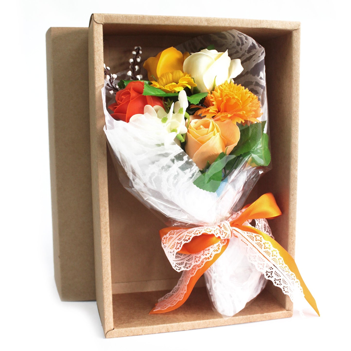 Orange Flower Bouquet Boxed Hand Soap