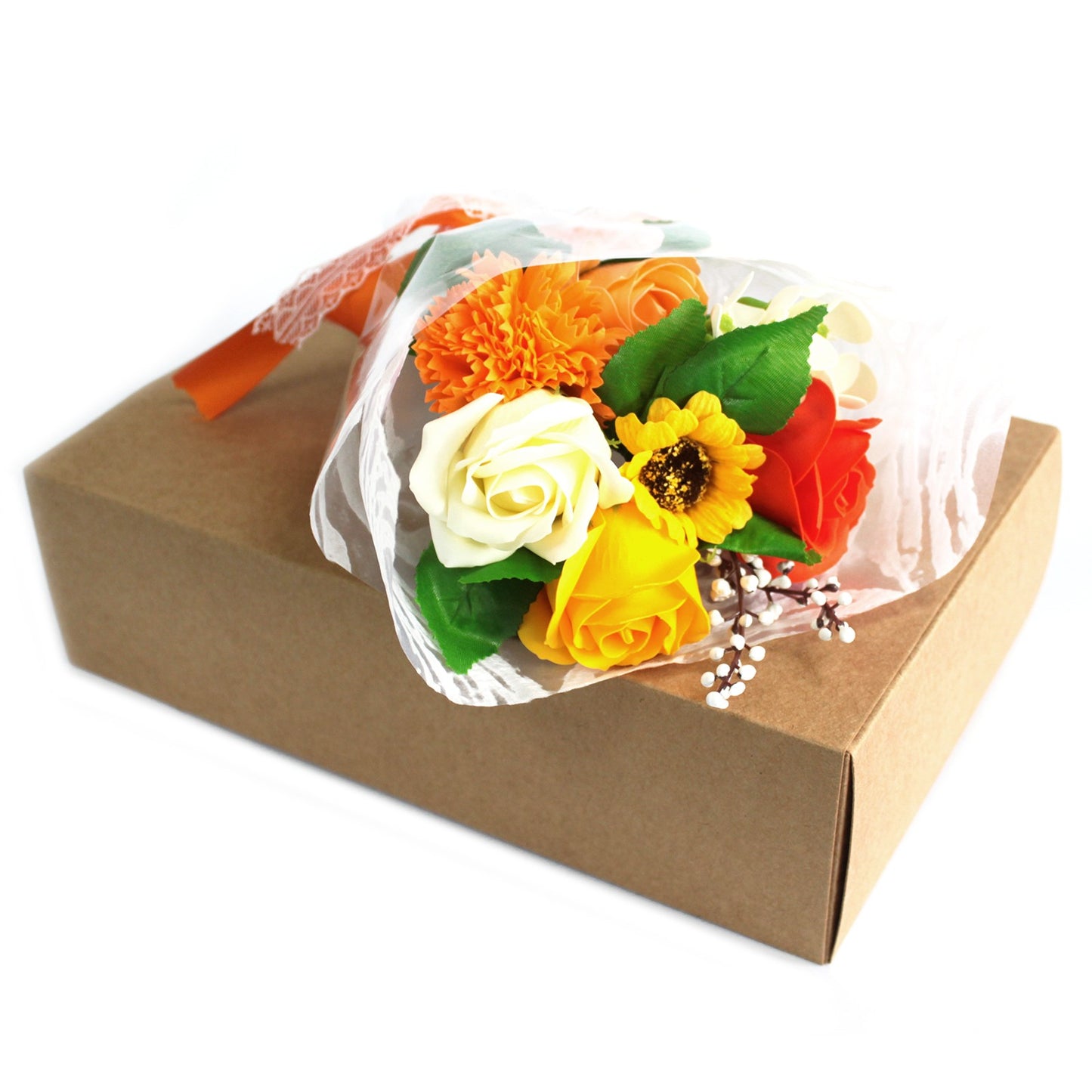 Orange Flower Bouquet Boxed Hand Soap