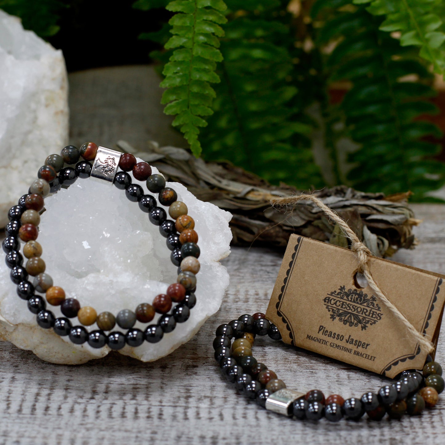 Picasso Jasper Magnetic Gemstone Bracelet