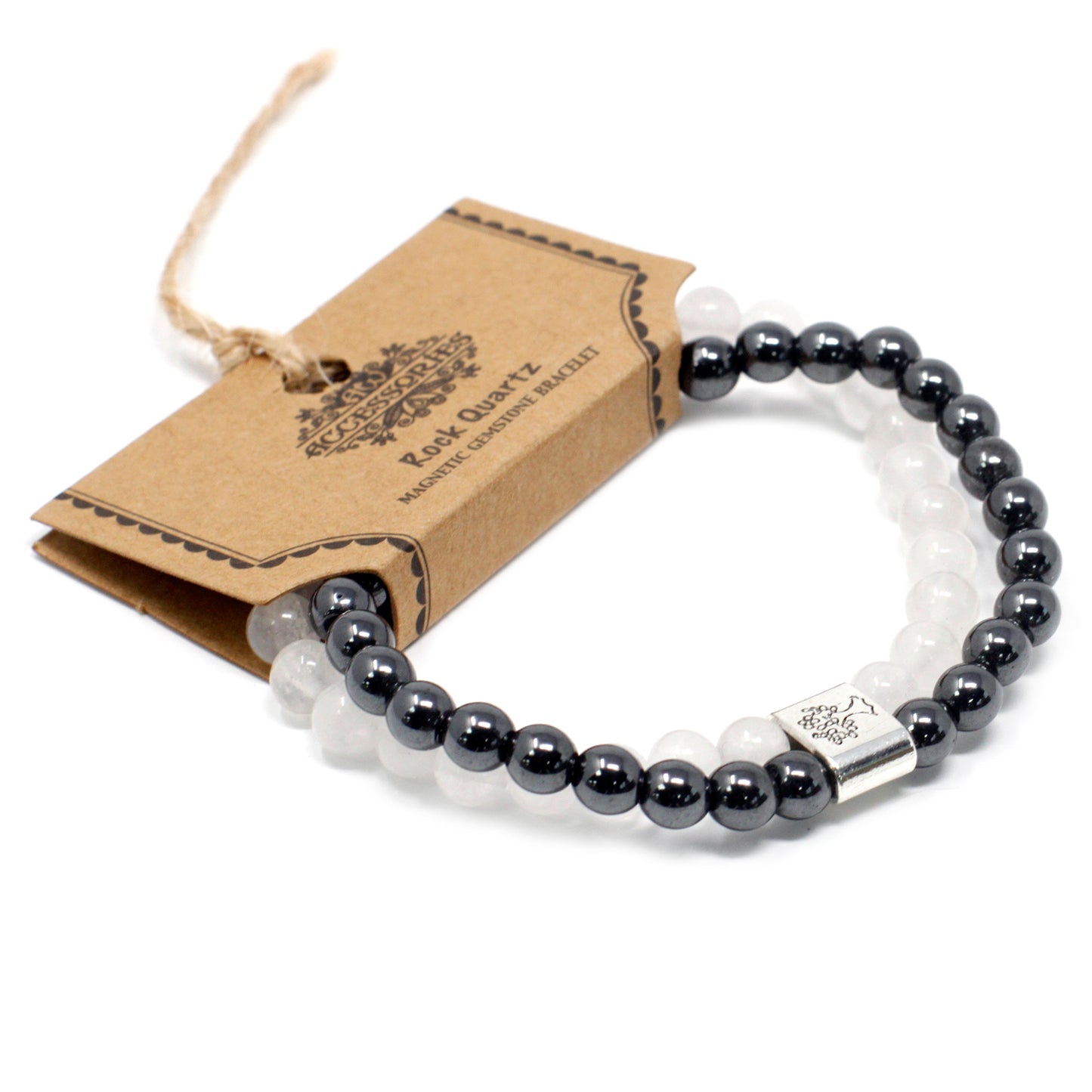 Rock Quartz Magnetic Gemstone Bracelet - UK Free Delivery By Nova Mart