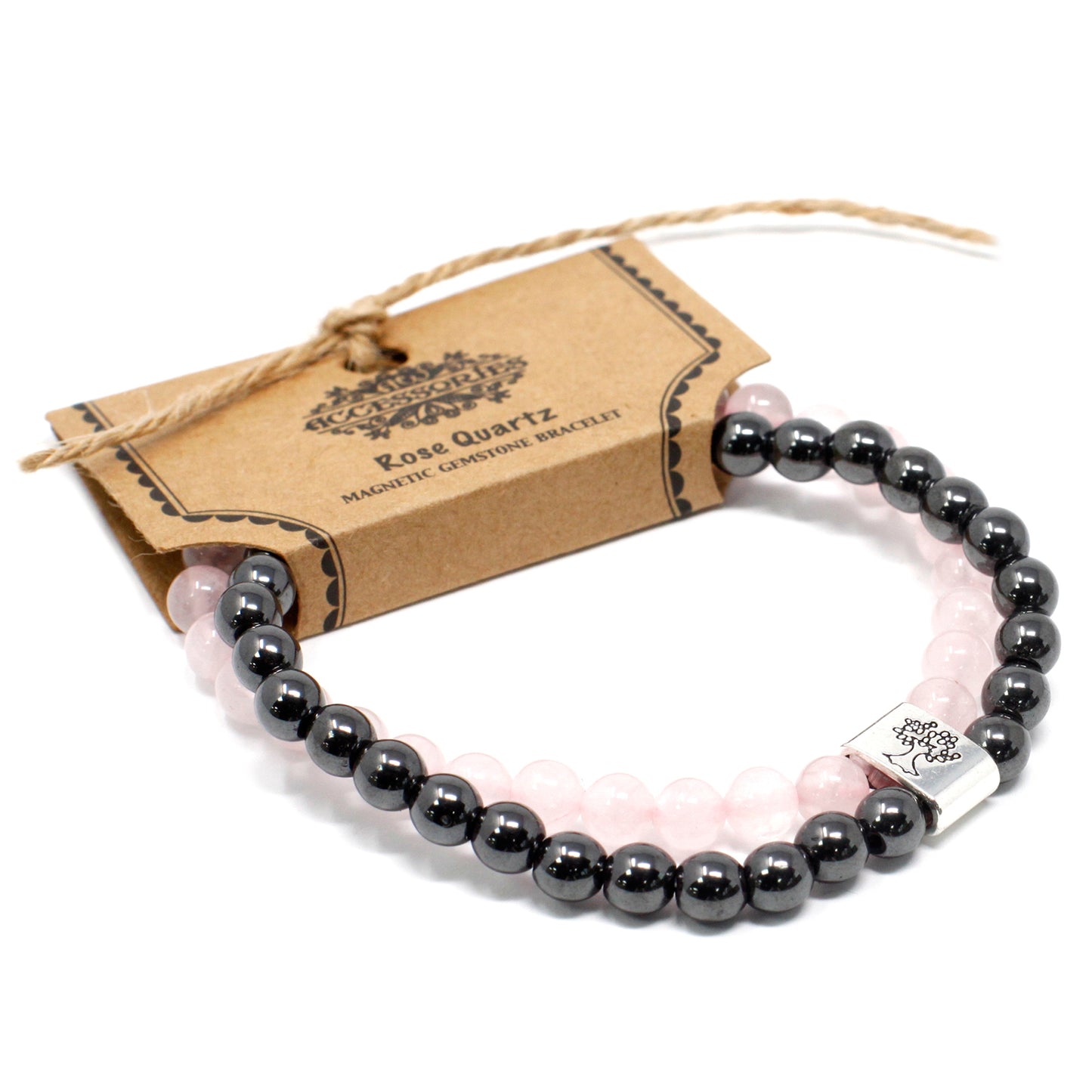 Rose Quartz Magnetic Gemstone Bracelet - UK Free Delivery By Nova Mart