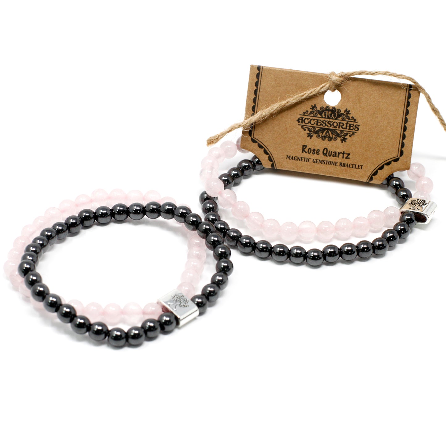 Rose Quartz Magnetic Gemstone Bracelet - UK Free Delivery By Nova Mart