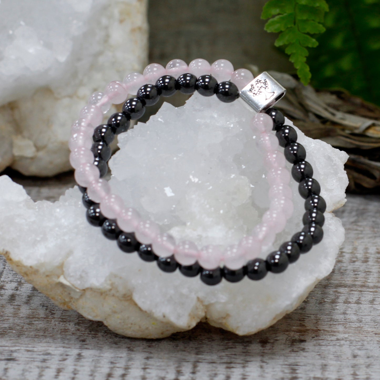 Rose Quartz Magnetic Gemstone Bracelet - UK Free Delivery By Nova Mart