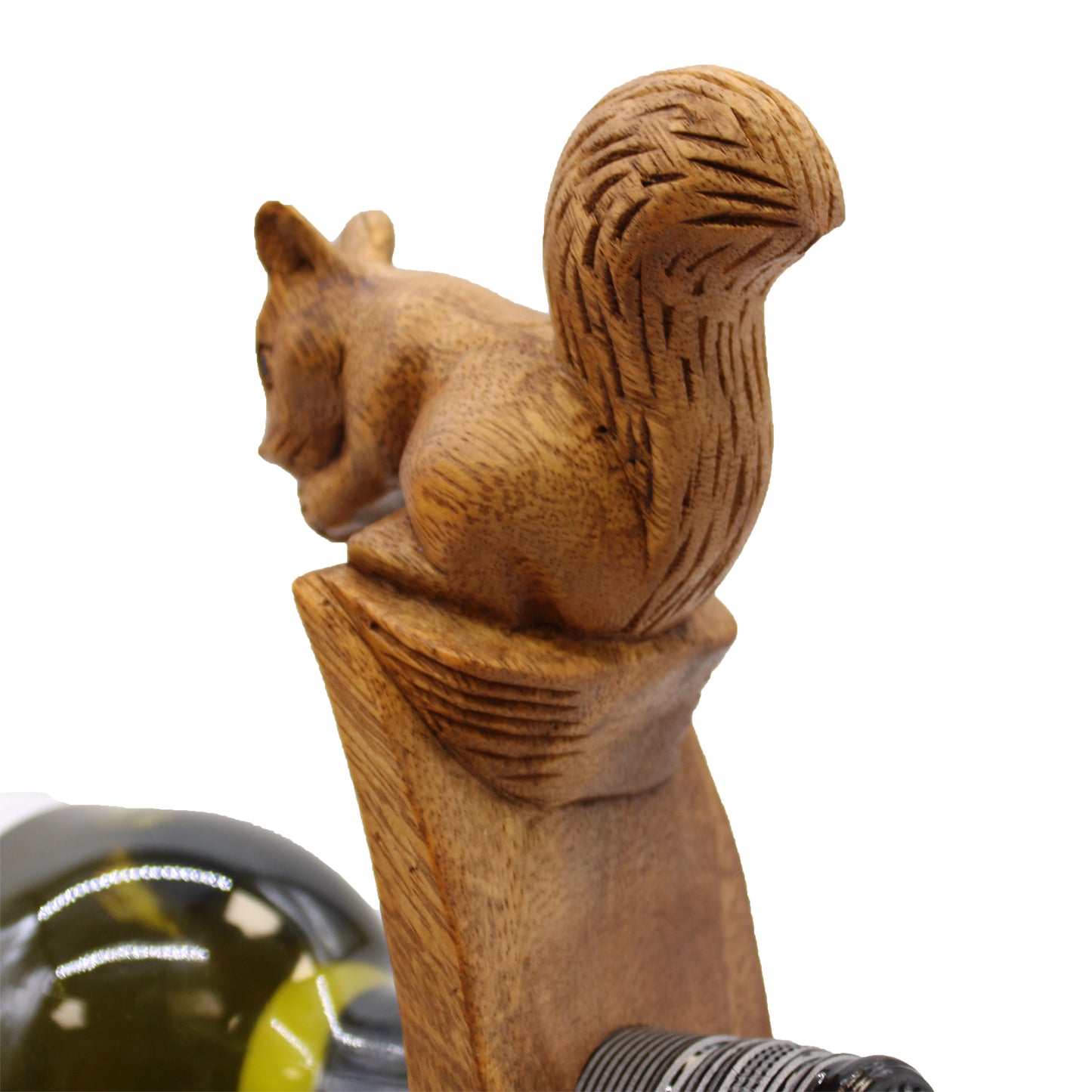 Squirrel Balance Wine Bottle Holder – Fun & Nature-Inspired Decor