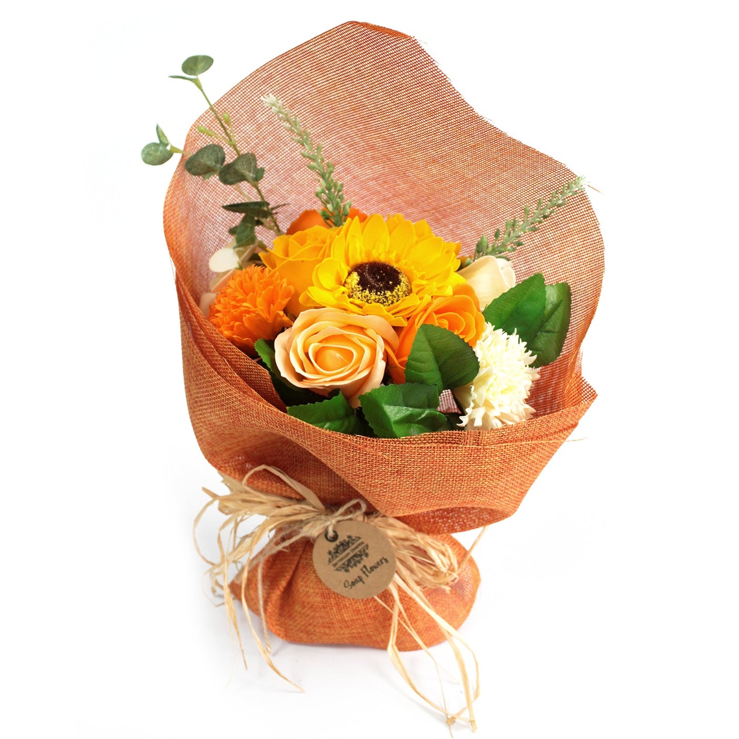 Standing Orange Soap Flower Bouquet