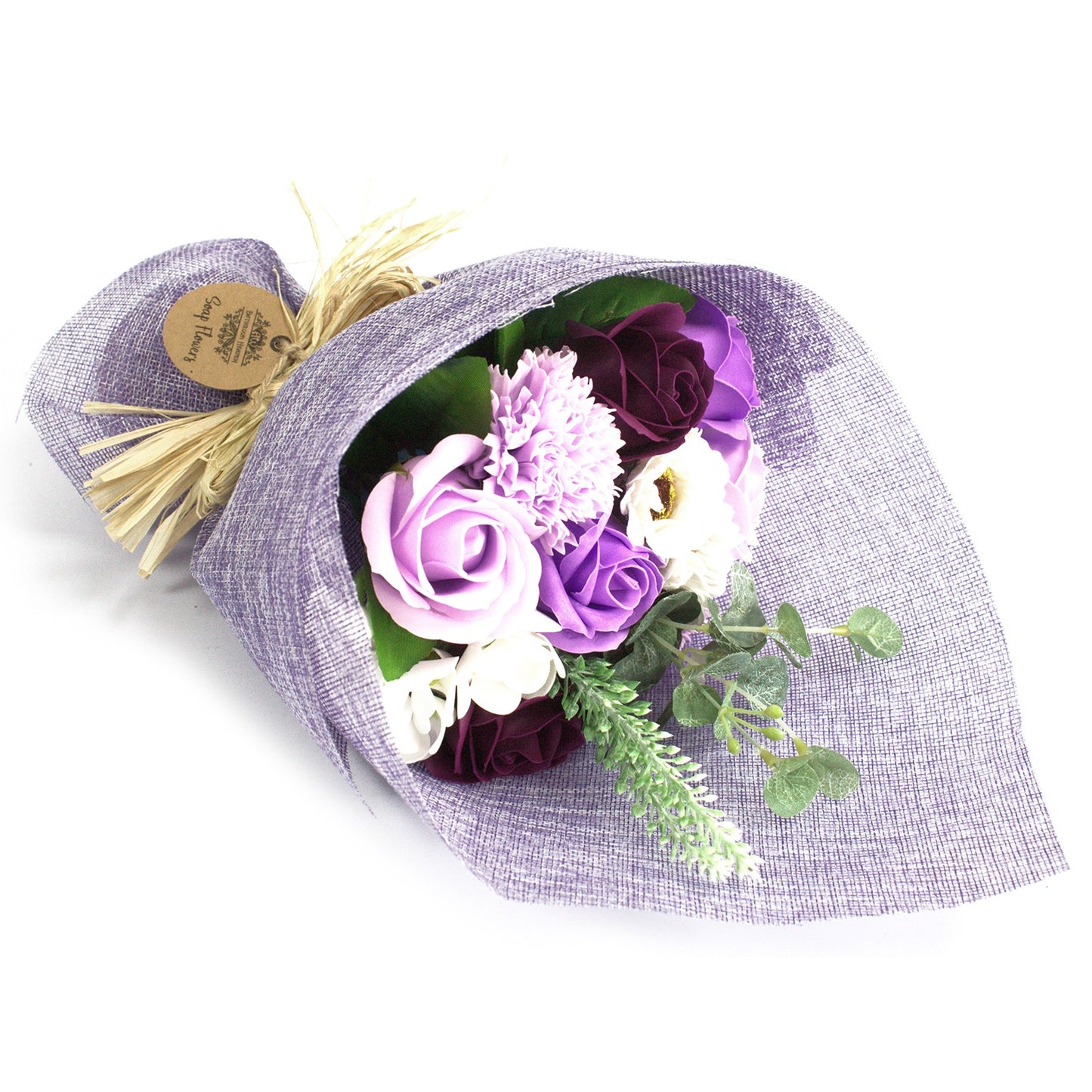 Standing Soap Flower Bouquet Purple