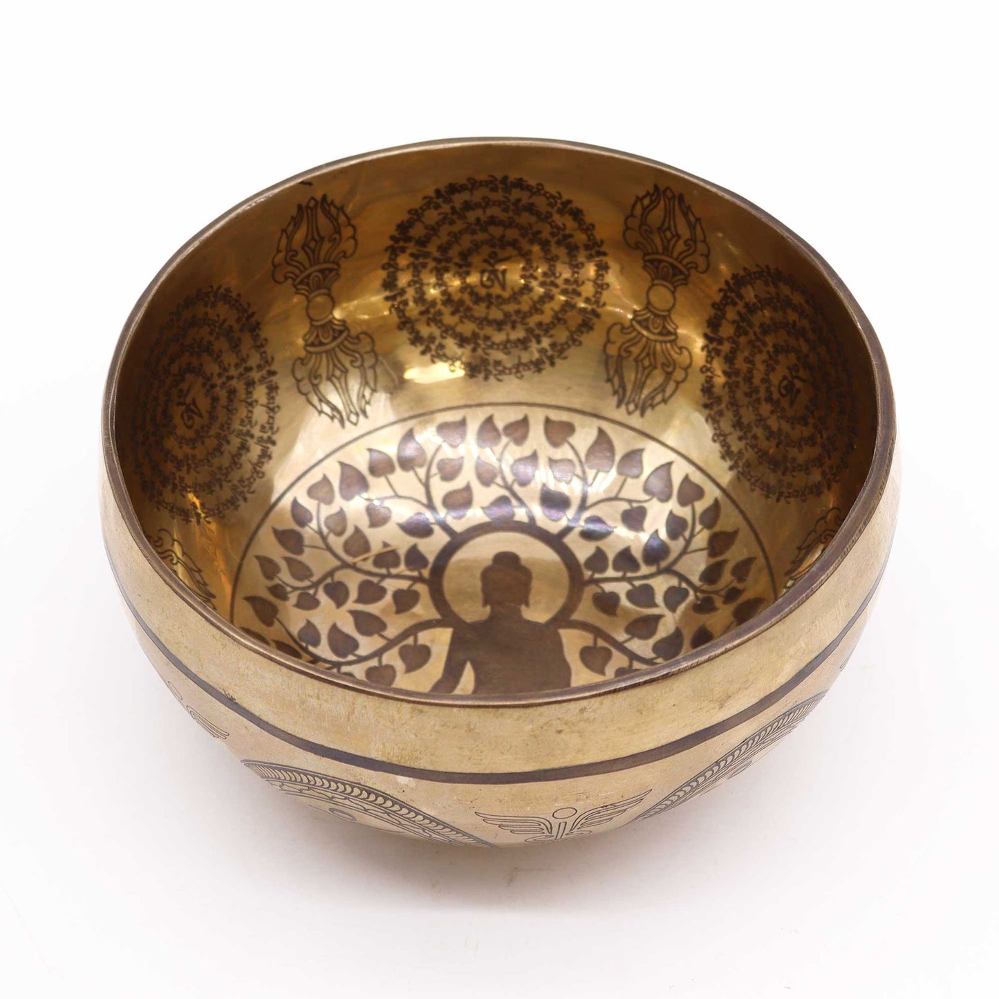 Bodhi Tree Buddha Tibetan Healing Engraved Bowl 16cm | UK Free Delivery