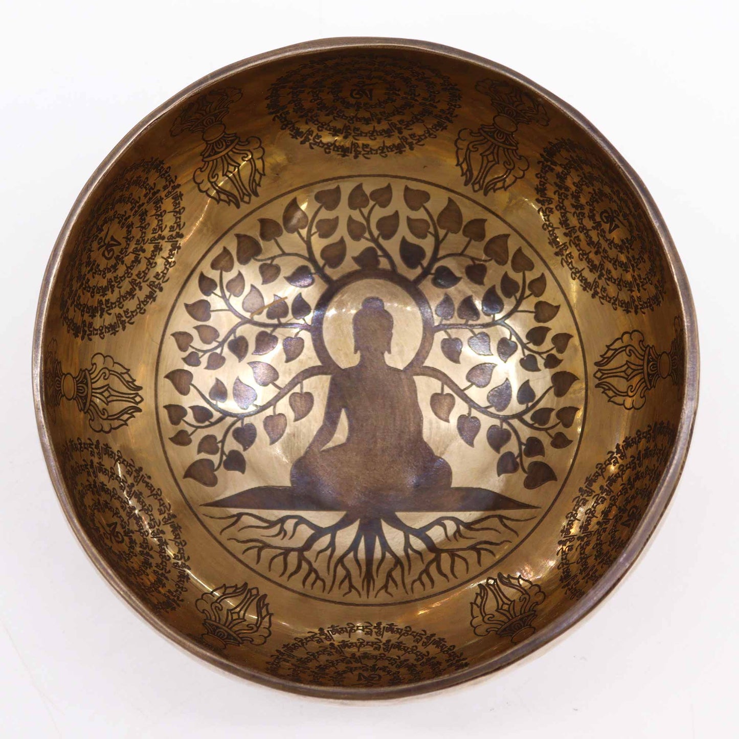 Bodhi Tree Buddha Tibetan Healing Engraved Bowl 16cm | UK Free Delivery