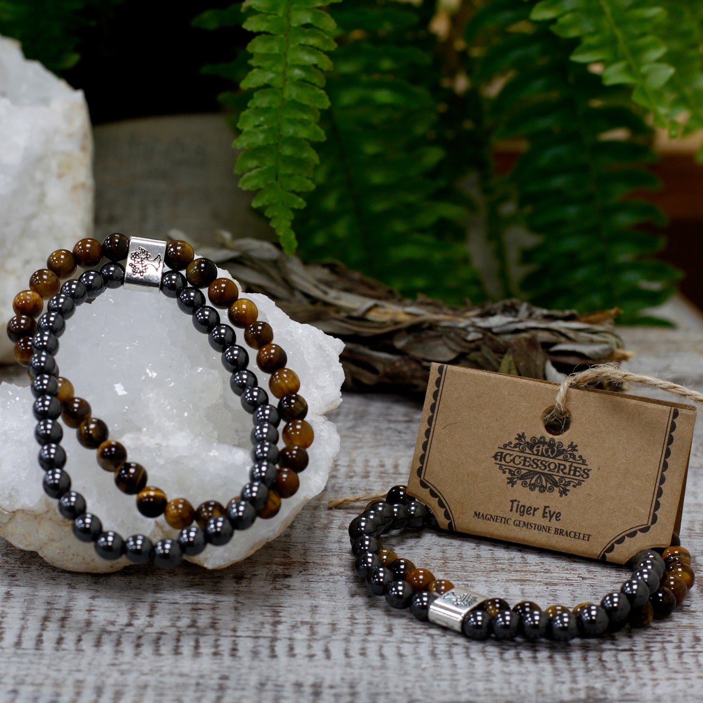 Tiger Eye Magnetic Gemstone Bracelet - UK Free Delivery By Nova Mart