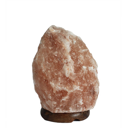 Himalayan Pink Salt Rock Lamp With Wooden Base 2kg - UK Free Delivery