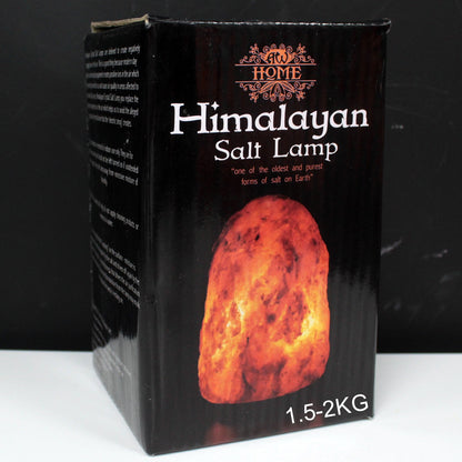 Himalayan Pink Salt Rock Lamp With Wooden Base 2kg - UK Free Delivery