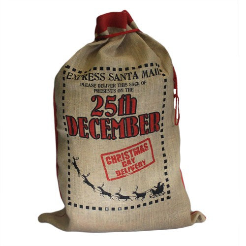 25th December Christmas Sack - Perfect for Storing Christmas Presents