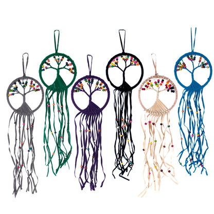 6x Tree of Life Dreamcatcher - 12cm Assorted, Handmade Home Decor