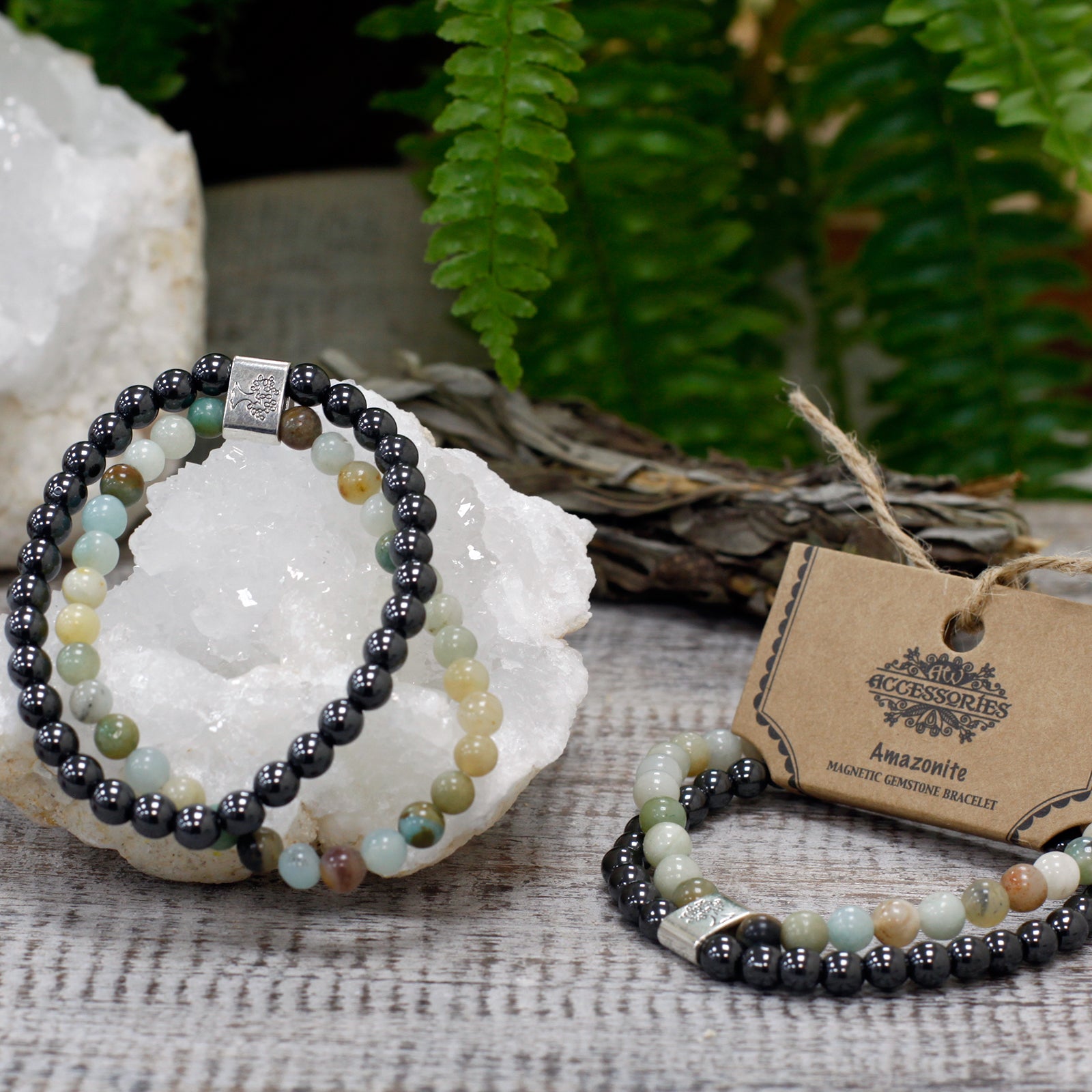 Amazonite Magnetic Gemstone Bracelet 