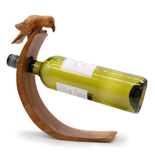 Bird Balance Wine Bottle Holder – Elegant Nature-Inspired Decor
