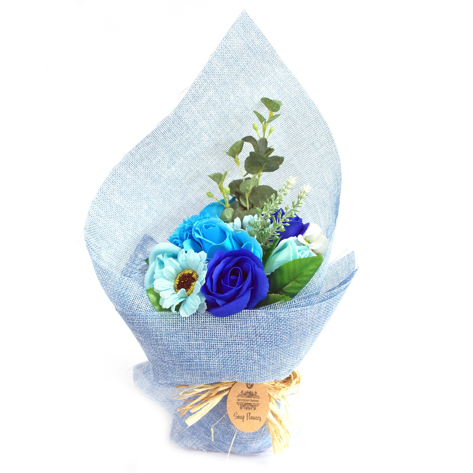 Blue Standing Soap Flower Bouquet