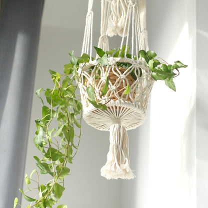 Double Macrame Pot Holder - Stylish Hanging Plant Holder for Home