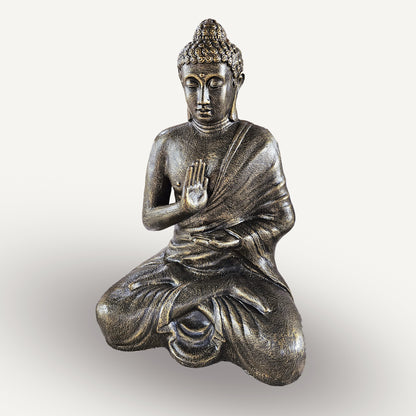 Large Antique Gold Buddha Meditation in Stupa