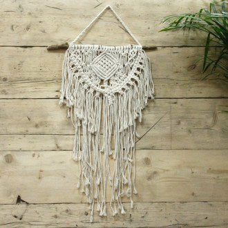 Macrame Wall Hanging - Home & Heart, Handmade Boho Wall Decor