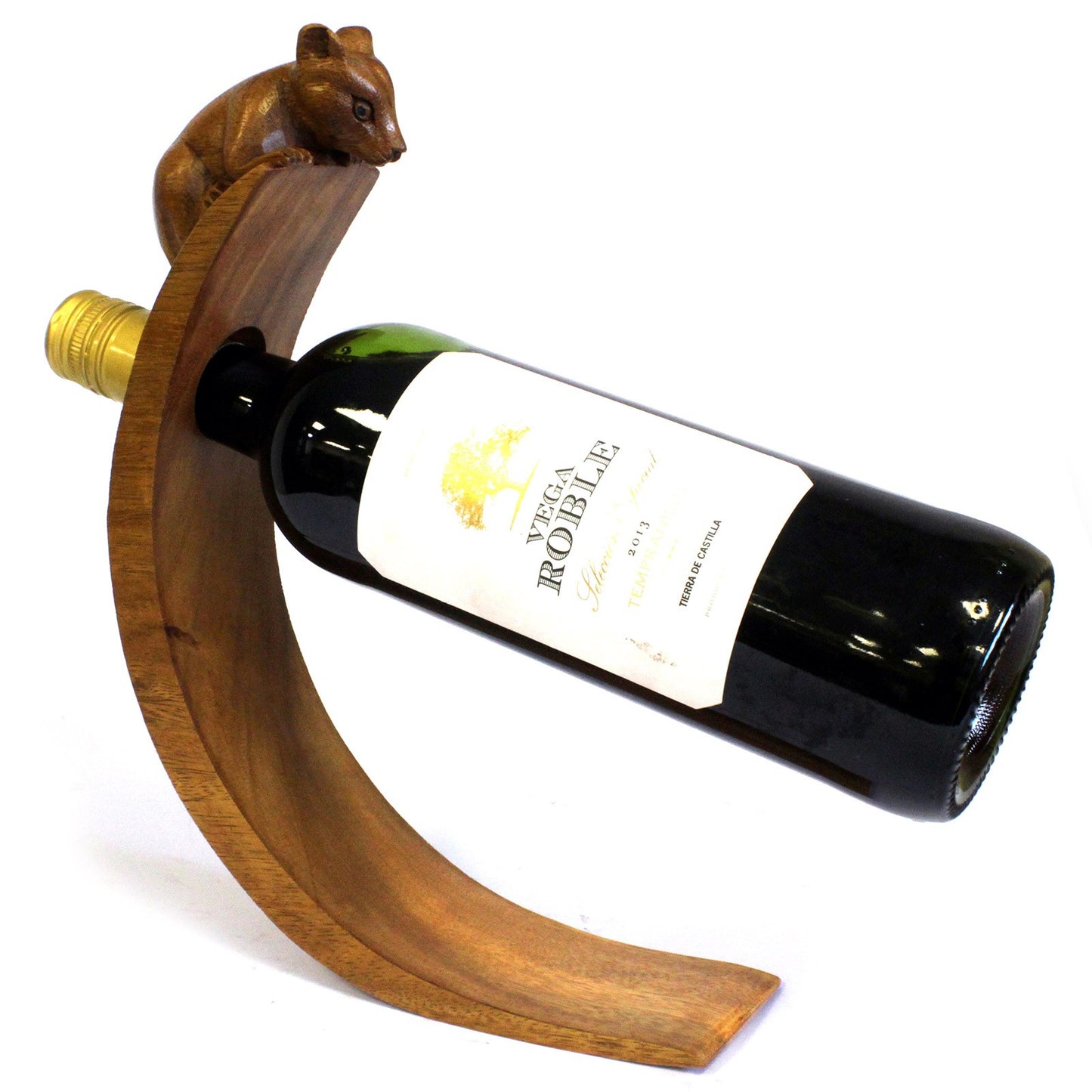 Mouse Balance Wine Bottle Holder – Whimsical & Unique Bar Decor