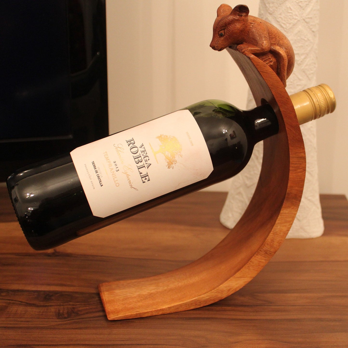 Mouse Balance Wine Bottle Holder – Whimsical & Unique Bar Decor
