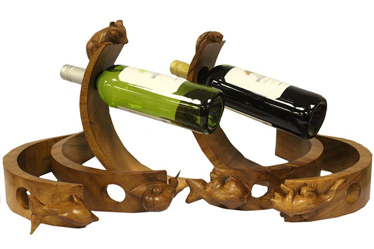 Mouse Balance Wine Bottle Holder – Whimsical & Unique Bar Decor