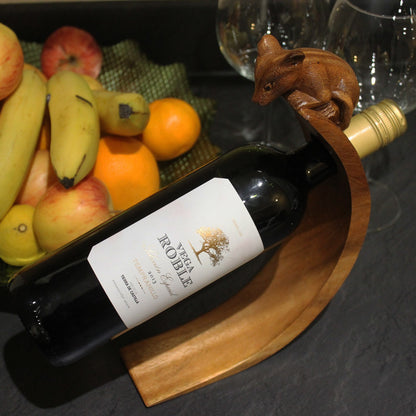 Mouse Balance Wine Bottle Holder – Whimsical & Unique Bar Decor