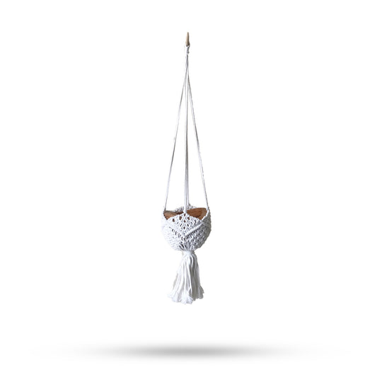 Natural Macrame Decorative Pot Holder – Boho Hanging Planter
