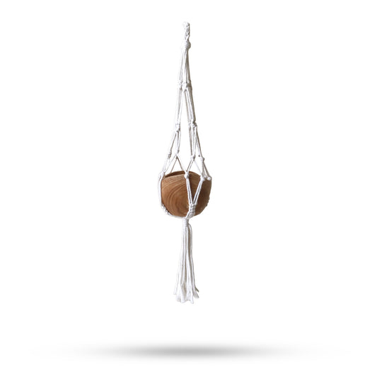 Natural Macrame Pot Holder – Classic Large Hanging Planter