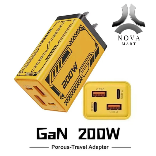 200W Gan Multi Port Charger Dual PD USB For Samsung iPhone Charger Fast Charging