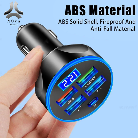 4 USB Port Super Fast Car Charger Adapter for iPhone Samsung Android Cell Phone