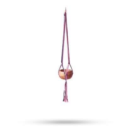 Pastel Macrame Pot Holder – Classic Medium Planter for Living Room