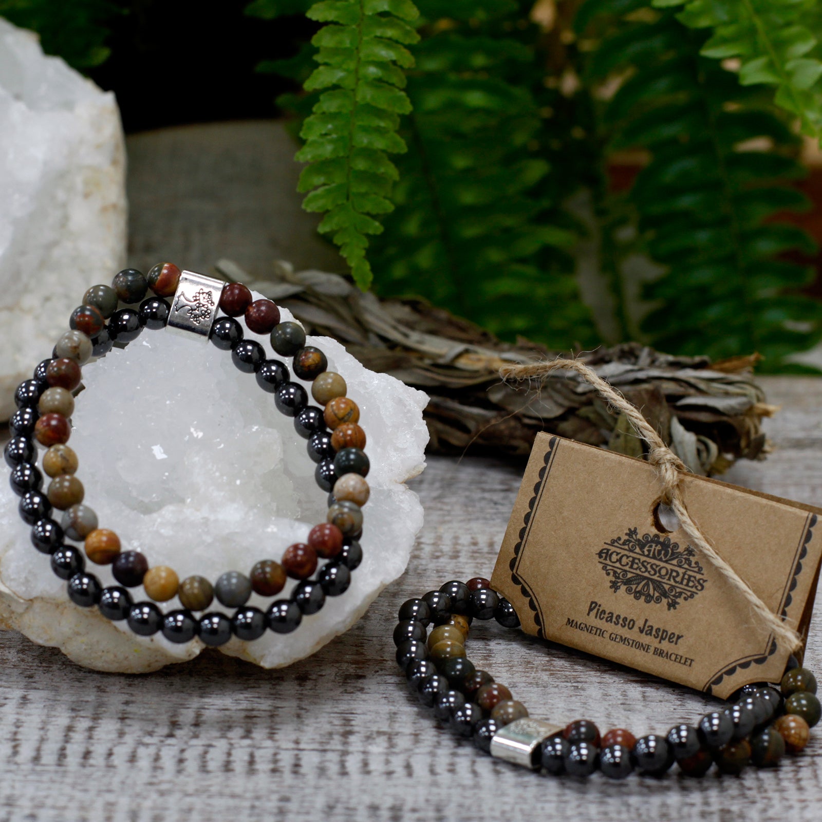 Picasso Jasper Magnetic Gemstone Bracelet 