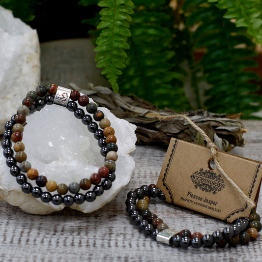 Picasso Jasper Magnetic Gemstone Bracelet 
