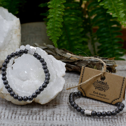 Rock Quartz Magnetic Gemstone Bracelet - UK Free Delivery By Nova Mart